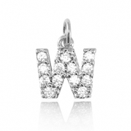 Métal TQ laiton breloques lettre W Argenté