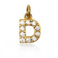 Métal TQ laiton breloques lettre D Doré