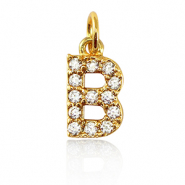 Métal TQ laiton breloques lettre B Doré