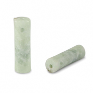 Pierres naturelles perles Marbre tube Vert clair