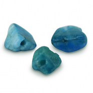 Pierres naturelles perles Fluorapatite Bleu p&eacute;trole