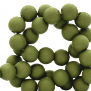 Perles acryliques 6 mm Vert olive