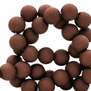 Perles acryliques 4 mm Marron brique foncé