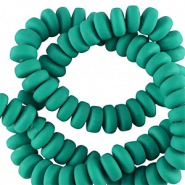 Perles en polymère rondelles 7mm Vert maya