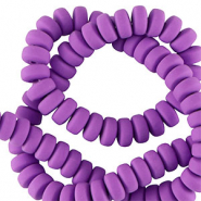 Perles en polymère rondelles 7mm Violet foncé