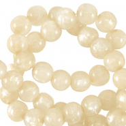 Perles Polaris rond 4mm Mosso Blanc prosecco