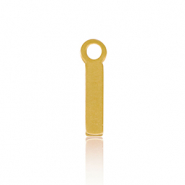 Breloques en acier Inox alphabet lettre I Doré