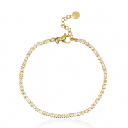 Bracelets en acier Inox Dor&eacute;-p&ecirc;che