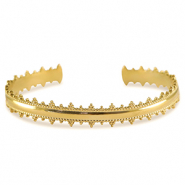 Bracelets en acier Inox jonc Dor&eacute;