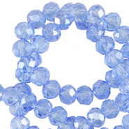 Perles à facettes 3x3mm disque Heishi Bleu finley-pearl shine coating