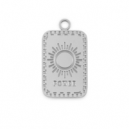 Breloques en acier Inox La Luna 'Power' Argent&eacute;