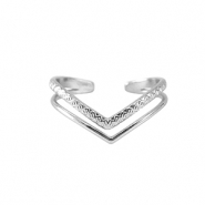 Bagues en acier Inox Argenté