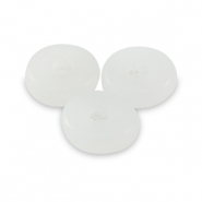 Pierres naturelles Marbre et Calcite rondelles 6mm Blanc