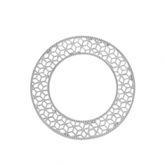 Breloques en acier Inox bohèmes 31mm Argenté