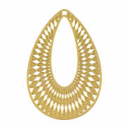 Breloques en acier Inox boh&egrave;mes goutte Dor&eacute;