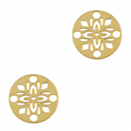 Breloques en acier Inox connecteur bohèmes 14mm Doré