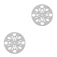 Breloques en acier Inox connecteur bohèmes 14mm Argenté