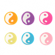 Perles en polymère Yin & Yang Multicolore-blanc