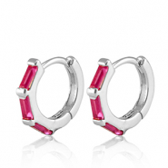 Métal TQ laiton boucles d'oreilles Argenté