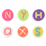 Perles en polymère lettre Multicolore