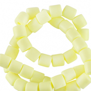 Perles en polymère 6mm Jaune pâle