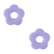 Breloques acryliques fleur Lilas pur