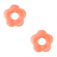 Breloques acryliques fleur Orange pêche