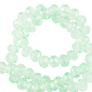 Perles à facettes 3x2mm disque Heishi Vert menthe doux