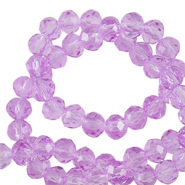 Perles à facettes 3x2mm disque Heishi Violet paisley