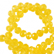 Perles à facettes 3x2mm disque Heishi Jaune freesia