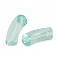 Perles tubes acryliques Bleu océan