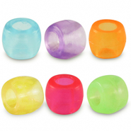 Perles acryliques rondelles 8mm Multicolore transparent