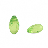 Perles acryliques goutte Vert printemps transparent