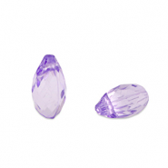 Perles acryliques goutte Violet transparent