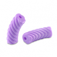 Perles tubes acryliques torsadé Violet