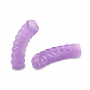 Perles tubes acryliques torsadé Violet transparent