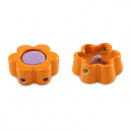 Perles tile fleur Orange-violet paisley