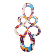 Pendentifs en résine baroque Confetti multicolore