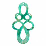 Pendentifs en résine baroque Turquoise-vert