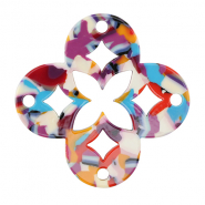 Pendentifs en résine mosaïque Confetti multicolore