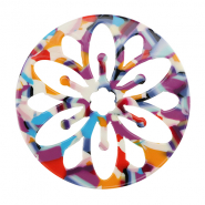 Pendentifs en résine mandala Confetti multicolore