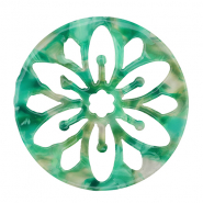 Pendentifs en résine mandala Turquoise-vert