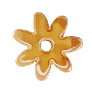 Perles en c&eacute;ramique DQ grecque fleur Jaune chaud