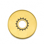 Perles en m&eacute;tal DQ donut Dor&eacute; (sans nickel)