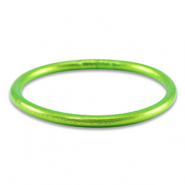 Bracelet jonc type bouddhiste 5mm taille M Vert lime