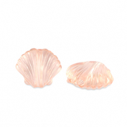 Perles acryliques coquillage Transparent rose saumon