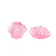 Perles acryliques coquillage Transparent rose