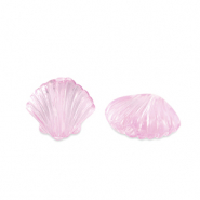 Perles acryliques coquillage Transparent rose azalée