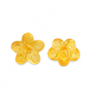 Perles acryliques fleur Transparent jaune spectra