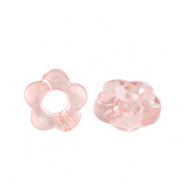 Perles acryliques fleur Transparent rose saumon